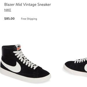 Nike women’s Blazer Mid Vintage Suede Black